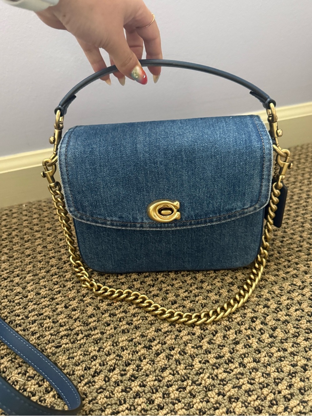 Coach Cassie 19 Denim Crossbody Bag - Picture 2 of 4